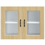 Kitchen Wall Cabinet with Glass Door Kalmar Sonoma Oak Engineered Wood 853610