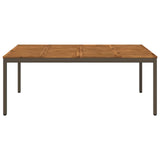 Garden Dinner Table Natural and Coffee 196 x 100.5 x 75 cm 3394421