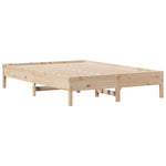 Bookcase Bed without Mattress 140x190 cm Solid Wood Pine 3322837