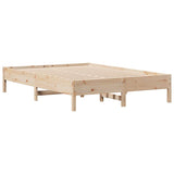 Bookcase Bed without Mattress 140x190 cm Solid Wood Pine 3322837