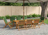 9-Piece Garden Dining Set 9 pcs Natural Solid Acacia Wood 3434631