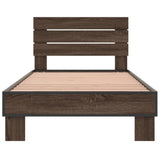 ZNTS Bed Frame without Mattress Brown Oak 100x200 cm 845741