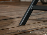 Folding Outdoor Dining Table for 6, Rectangle Table Tempered Glass Top with Parasol Hole T3398P325260