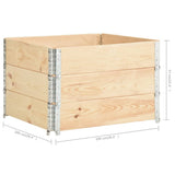 Pallet Collars 3 pcs 100x100 cm Solid Pine Wood 310057