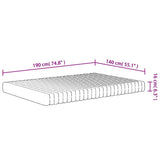 Foam Mattress Medium Soft 140x190 cm 373049