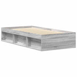 Bed Frame without Mattress Grey Sonoma 100x200 cm 3203836