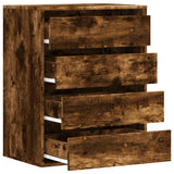 Corner Chest of Drawers Smoked Oak 60x41x76 cm Engineered Wood 852874