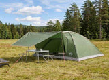 Camping Tent with Roof Green 6-Person Polyester and Steel 42028652