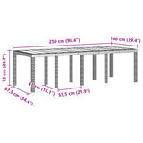 Garden Dining Set 9 pcs Anthracite Polypropylene 3378732