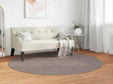 Area Rugs Round LUGO Taupe 120 CM Polyester 42022697