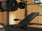 Multi-Exercise Adjustable Weight Bench with Bench Press Rack T3398P349265