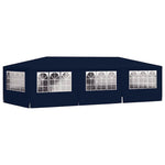 Professional Party Tent with Side Walls 4x9 m Blue 90 g/m 48530