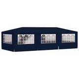 Professional Party Tent with Side Walls 4x9 m Blue 90 g/m 48530