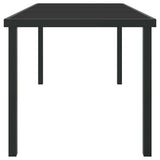Garden Table Black 160 x 80 x 73 cm Metal 42010314