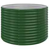 Garden Raised Bed Galvanised Steel 100x100x68 cm Green 319053
