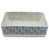 Countertop Basin Grey and Blue Rectangular 46x35.5x13 cm Ceramic 155072
