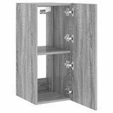 TV Wall Cabinet with LED Lights Grey Sonoma 30.5x35x70 cm 837242