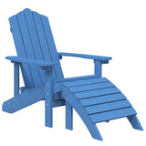 Garden Chair Aqua Blue HDPE Medium 3095715