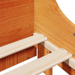 ZNTS Bed Frame without Mattress Wax Brown 140x190 cm Solid Wood Pine 3323775