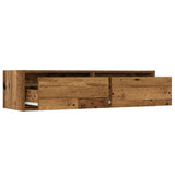 TV Cabinet with LED Lights Old Wood 100X35.5x25 cm 860245