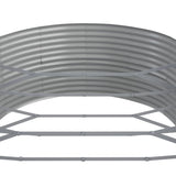 Garden Raised Bed Powder-coated Steel 510x140x68 cm Silver 319117
