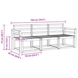Outdoor Sofa Set 3 pcs Natural 3365937