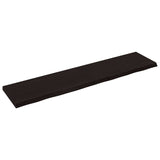 Bathroom Countertop Dark Brown 220x50x cm Treated Solid Wood 3156278