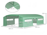 19 x 9.8ft Walk-In Polytunnel Greenhouse - Green T3398P325138