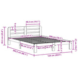 Bed Frame without Mattress 120x200 cm Solid Wood Pine 855546
