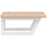 Basin Shelf Wall Mounted Steel and Solid Wood Oak 3302382