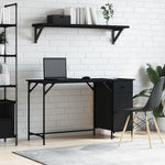 ZNTS Computer Desk Black 131x48x75 cm Engineered Wood 836218