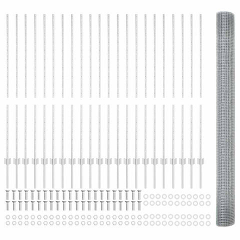 Fence and Post Silver 1.4 x 50 m Steel 3336405