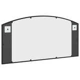 Wall Mirror Black 100x50 cm Arch Iron 358638