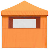 Foldable Party Tent Pop-Up with 4 Sidewalls Orange 4004953
