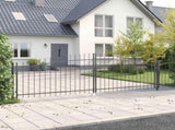 Double Gate with Lock Woerden Grey 400 x 174.5 cm Steel 42008856