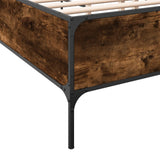 ZNTS Bed Frame without Mattress Smoked Oak 120x190 cm Small Double 3279819