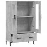Highboard Concrete Grey 69.5x31x115 cm Engineered Wood 828304