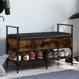 Shoe Bench Smoked Oak 85.5x42x57.5 cm Engineered Wood 835231