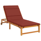 Sunlounger Cushion GEMERT 100% Polyester Red 200 x 70 x 3 cm 948537