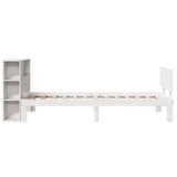 Bookcase Bed without Mattress White 100x200cm Solid Wood Pine 3322649