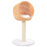 Cat Tree with Sisal Scratching Post Natural Willow Wood 170726