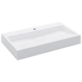 Wash Basin 80x46x11 cm Mineral Cast/Marble Cast White 144065