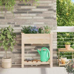 Garden Planter Beige 71 x 37 x 76.5 cm Solid fir wood 42006579
