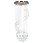 Ceiling Lamp with Crystal Beads Silver Spiral G9 281577