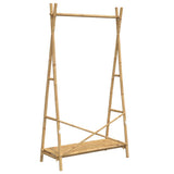 Clothes Rack with Shelf 102x50x190 cm Bamboo 368033