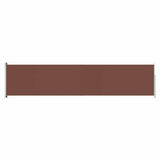 Patio Retractable Side Awning 140x600 cm Brown 317957