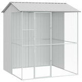 Bird Cage with Storage Grey 215 x 210 x 247 cm Galvanised Steel 3325175