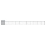 Chicken Cage with Run Light Grey 117x1221x123 cm Galvanised Steel 3189078