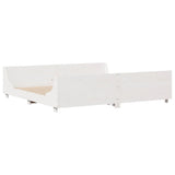 Bed Frame without Mattress White 180x200 cm Super King Solid Wood Pine 3306451