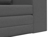 Folding Sofa Bed Dark Grey 148 x 71 x 83 cm Fabric 42030507